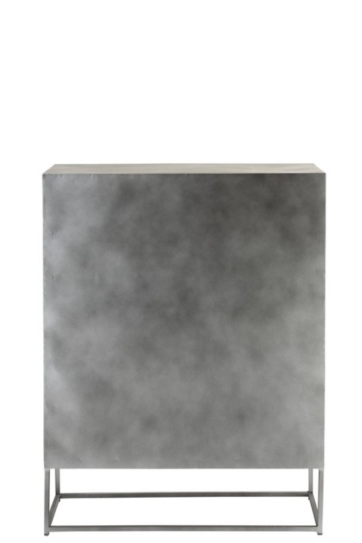 J-Line Cupboard Shanil 2 Doors Wood/Iron Natural/Grey