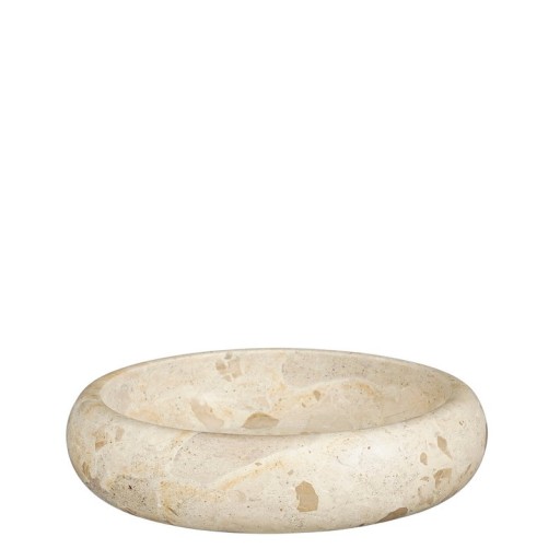 Finnos Bowl - H6 x Ø25 cm - Marble - Beige