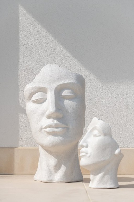 J -Line Flowerpot David - Ceramics - White - Large - Ø 36 cm