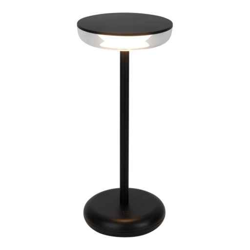 Cordless tablet light "Pasi" for outside and inside, made of metal and plastic in black, dimmable, with touch and memory function, approx. 26 cm high