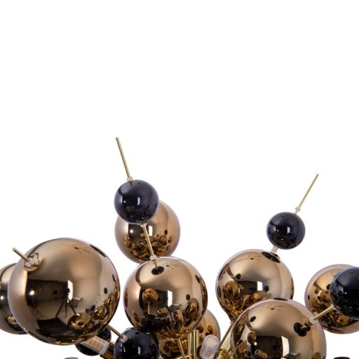 Pendant lamp "explosion" of metal and glass, G9 versions, hanging lamp for dining room, living room, hallway or office, Øca. 65 cm