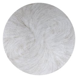 Wiktor White MDF Round Wallpanel Swirl Carved L