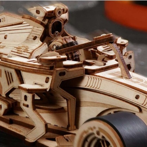 Wooden puzzle 3D Racing Car, Robotime, LK505, 29x10.5x7.6cm