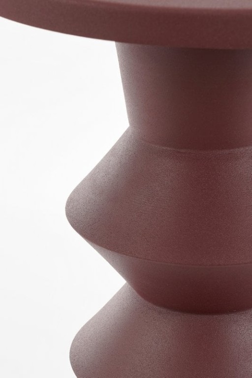 Estate side table - H51 x Ø30 cm - Metal - Dark purple