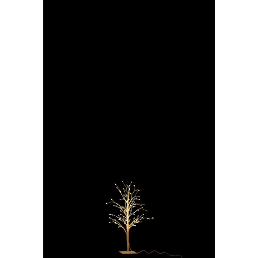 J-Line decoratie boom Kaal - metaal - wit - small - LED lichtjes