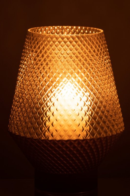 J-Line vase Motif - glass - gray - large