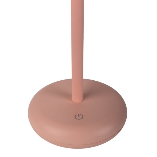 Cordless tablet light "Pasi" for outside and inside, made of metal and plastic in pink, dimmable, with touch and memory function, approx. 26 cm high