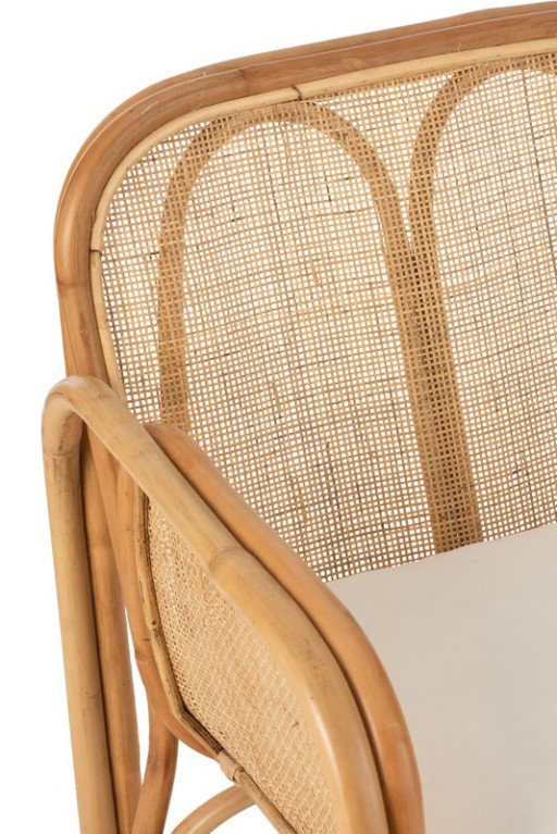 J-Line chair + cushion Casablanca - jute - natural