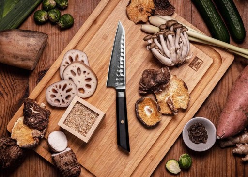 Bunka Petty Damascus Utility Knife - 135 mm blade