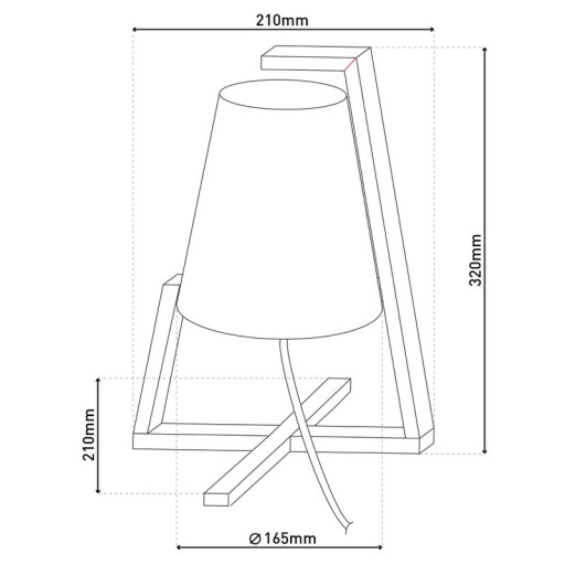 Bamboo table lamp with plastic screen "Shoji", with bamboo frame, nature and white, approx. 32 cm high, E14, for living room, dining room and office