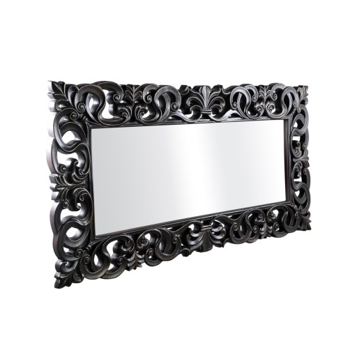 Morrigan Black Poly Classical Mirror Rectangle