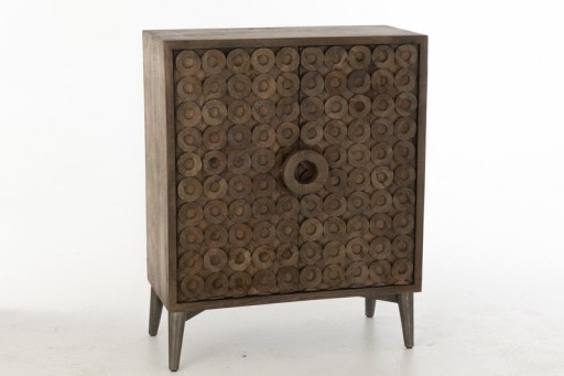 J-Line Cabinet 2 Doors Mango Wood/MDF Brown