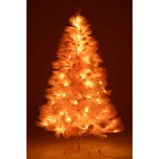 J-Line Kerstboom 400 Led Pampa Metaal Lichtroze