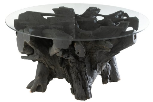 J-Line table Roots - wood - black