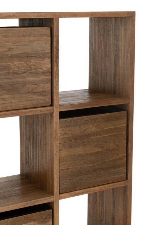 J-Line Cabinet With Drawers Recycled Teak Natural