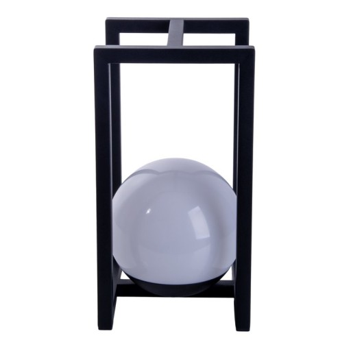 LED Dekoleuchte KALI für Balkon und Terrasse, Deko Tischlampe aus Metall und Kunststoff in Schwarz,, fest verbaute LEDs, 30 x 16 x16 cm