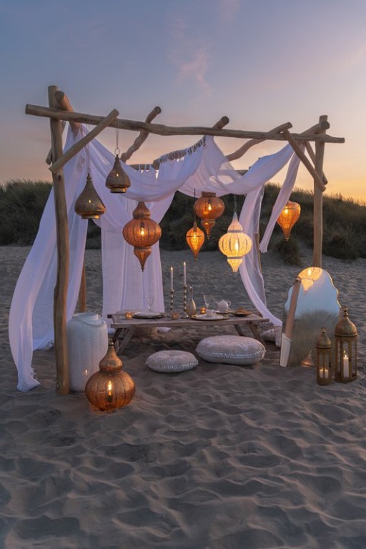 J-Line hanging lamp Drill - metal - gold - small