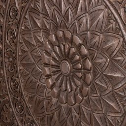 Restin Brown MDF Antique Carved Wall Panel Rect