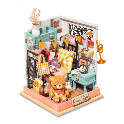 Robotime, DIY Huisje Sweet Dream Bedroom, DS016, 7x7x10,5cm