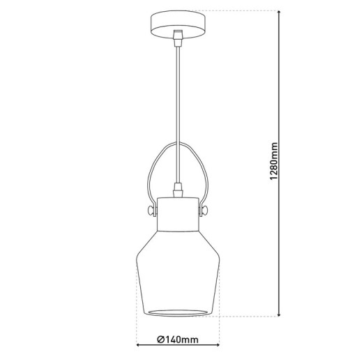 Glass pendant lamp "Alex"