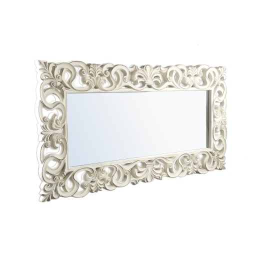 Morrigan White Poly Classical Mirror Rectangle