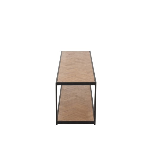 J-Line salontafel Zigzag Rechthoek - hout/metaal - naturel/zwart