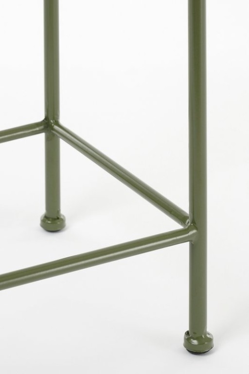 Bologna side table outside - set of 3 - L28 x B28 x H67 cm - Metal - Dark green