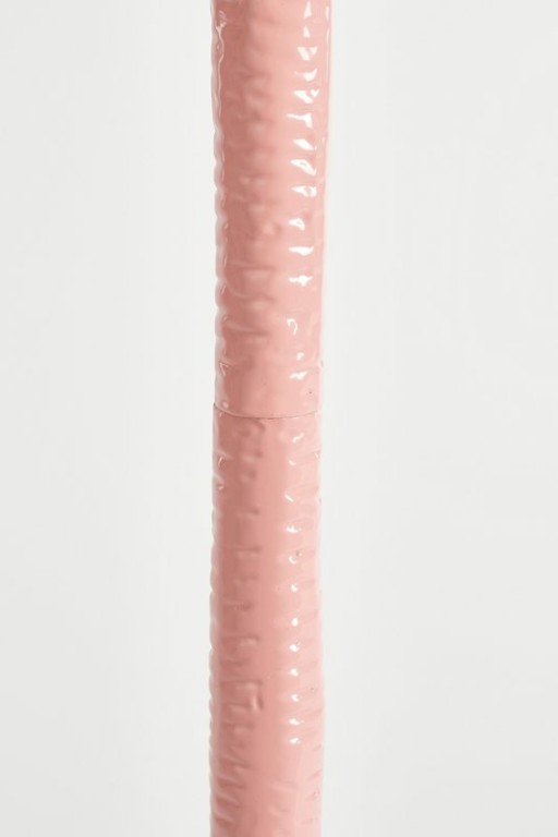 Colin Side Table - H68 x Ø24 cm - Recycled Aluminum - 100% FSC - Light Pink