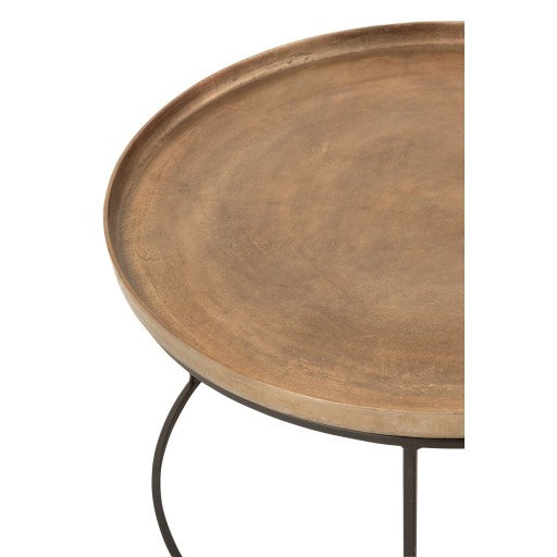 J-Line bijzettafel Rond - aluminium - roest