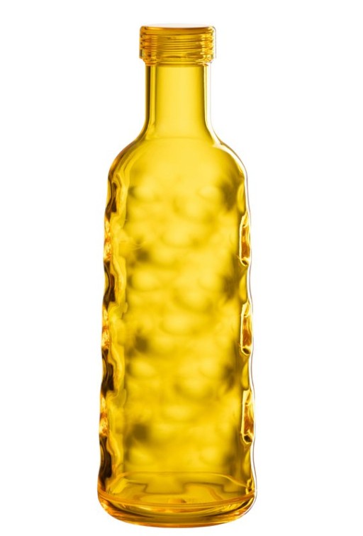 J-line bottle Hammered In Giftbox - plastic - yellow