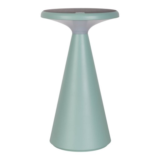 Solar battery table lamp "Palu" for outside and inside, made of plastic in green, 20 cm high