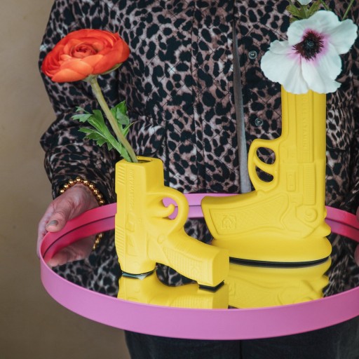 Vaas - Gun - Ceramics - Neon Yellow - 15x9x23cm