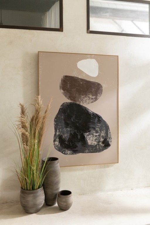 J-Line Pampas Grass 5 Heads In Pot PVC Green/Beige Small