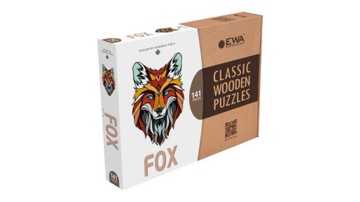 Eco Wood Art Wooden Jigsaw Puzzle, Fox, 1188, 40x28x0,5cm Cardboard box