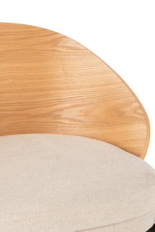 J-Line Bar stool Lone Plywood/Metal Natural/Beige