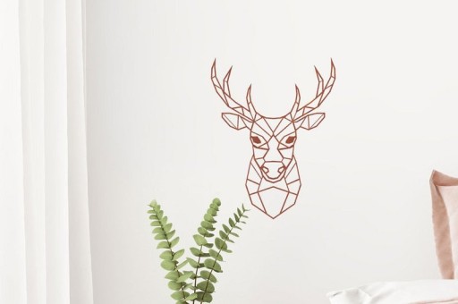 Metal Wall Decoration Deer, 141609, Rust Metal, 49.2x38.1cm