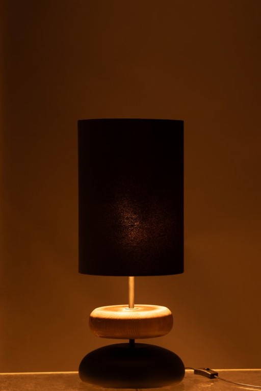 J-Line Lampe Jade Iron/Pine Black/Natural
