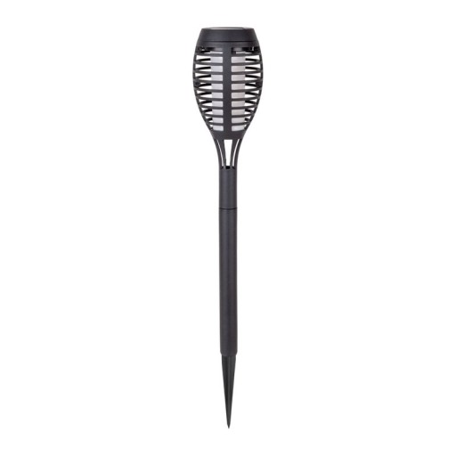 3 Set LED earth spit "torch" 58 cm made of gray plastic, with integrated LED, solar light for outside