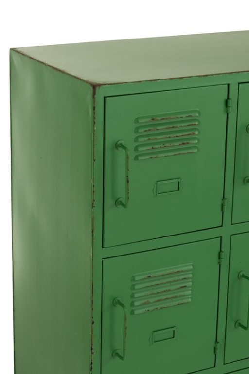 J-Line Cupboard 9 Doors Metal Green