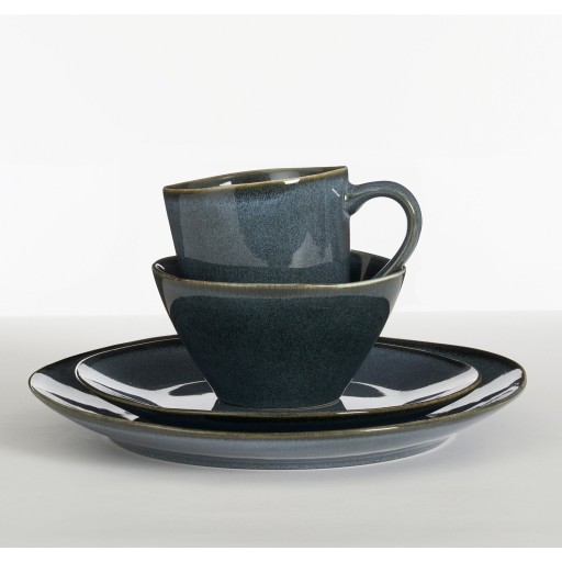 Racco Serviesset 4 Persoons - Steengoed - Donkergrijs