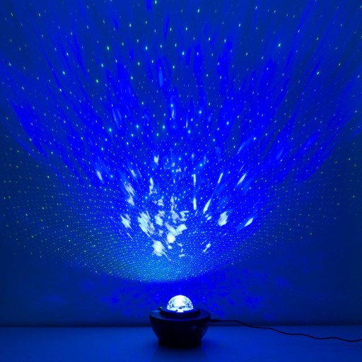 Atmospheric Galaxy LED projector, decorative lighting made of plastic, colorful, integrated LED, for inside