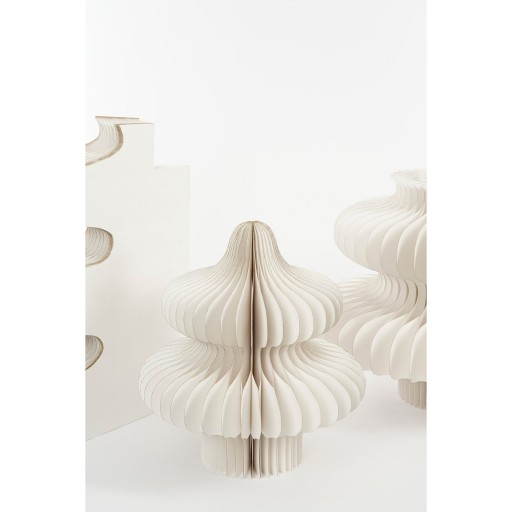 Decoratie Kerstboom - H152 x Ø104 cm - Papier - FSC 100% - Wit