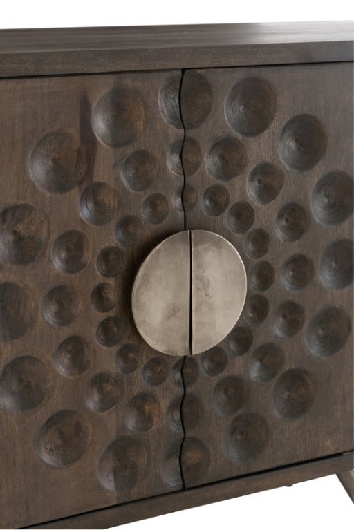 J-line cabinet Low Ethnic 2 doors + 6 drawers - wood - brown