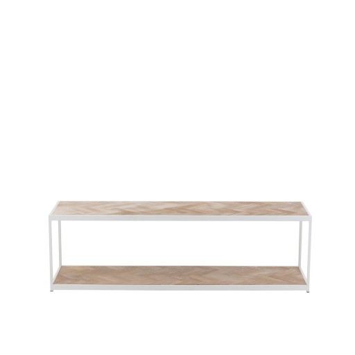 J-Line salontafel Zigzag - hout/metaal - naturel/wit