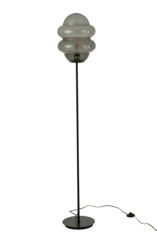 J-Line Floor Lamp Honey Spoon Glass Gray