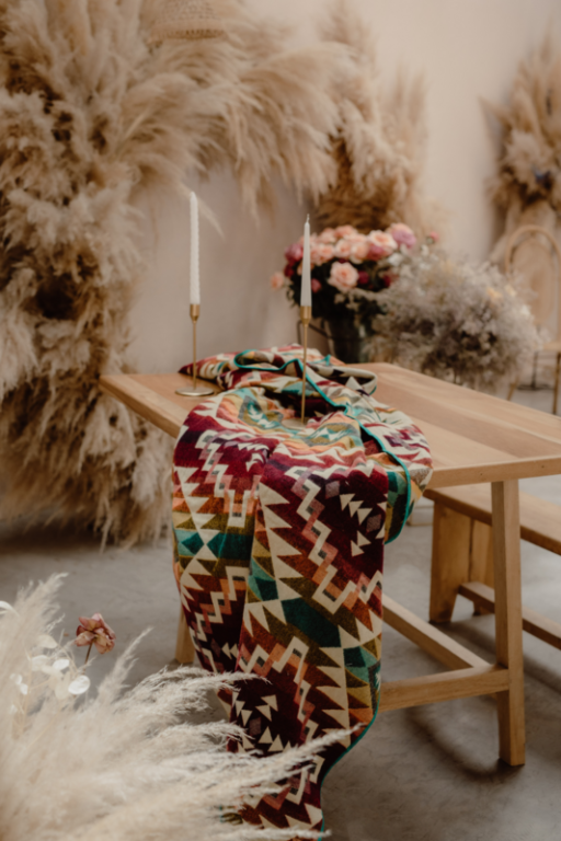 Ecuadorian alpaca blanket | native blanket | Chimborazo Pink