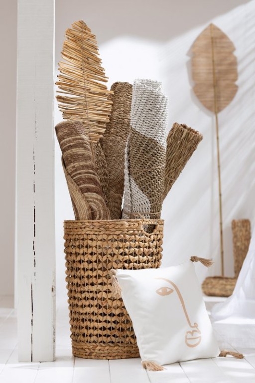 J-Line carpet Round - jute - beige/brown