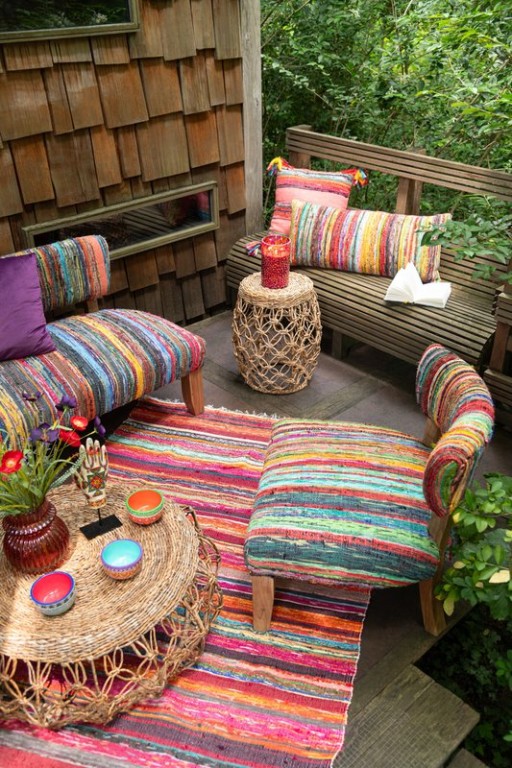 J-Line Sofa 2 Persons Chindi Wood/Textile Mix