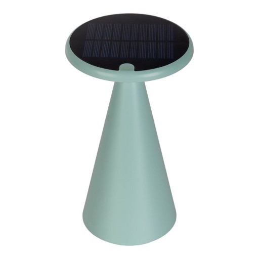 Solar battery table lamp "Palu" for outside and inside, made of plastic in green, 20 cm high