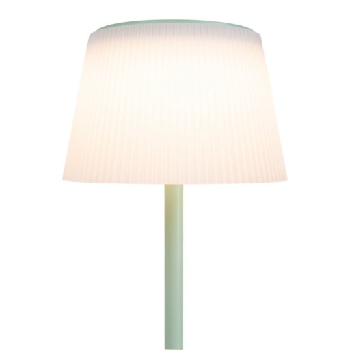 Solar battery lamp "Emmi" 38 cm high, umbrella Ø 13 cm, metal in MINT and white plastic, for the outdoor area, dimmable CCT.